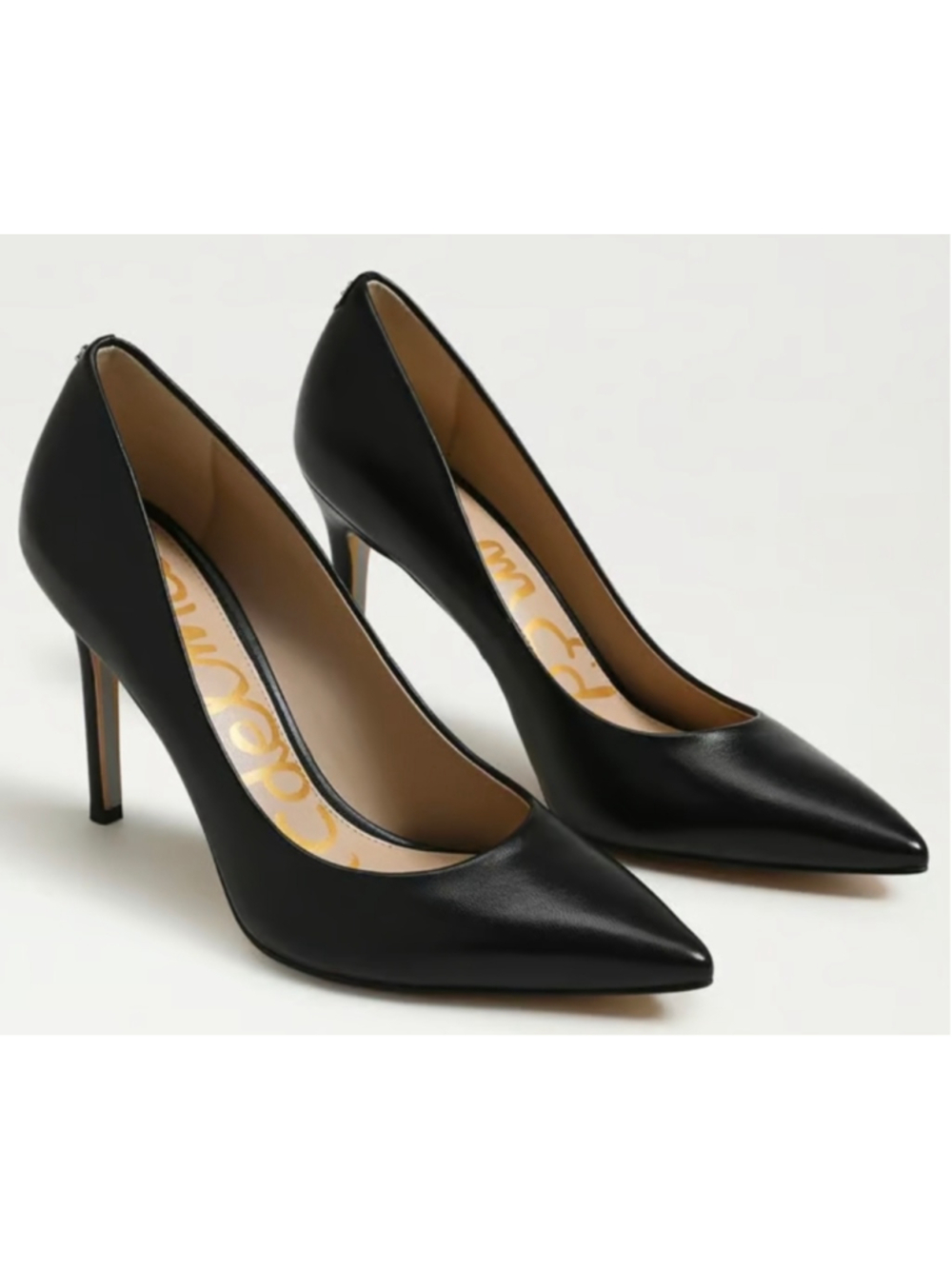 Sam Edelman Hazel Pointed Toe Pump Black Leather - Size 9
